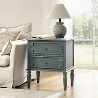 Blue 2-Drawer Augustus Nightstand