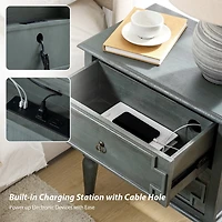 Blue 2-Drawer Augustus Nightstand