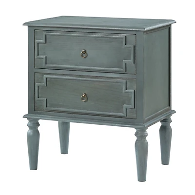 Blue 2-Drawer Augustus Nightstand