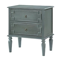 Blue 2-Drawer Augustus Nightstand