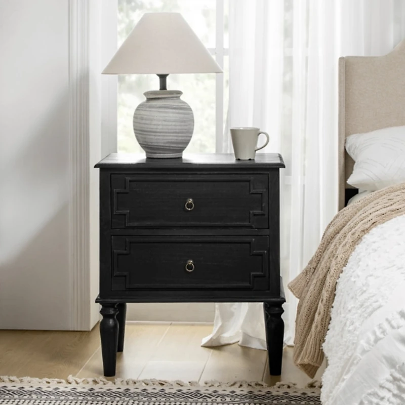 Charcoal 2-Drawer Augustus Nightstand