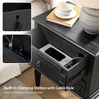 Charcoal 2-Drawer Augustus Nightstand