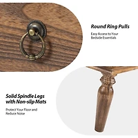 Walnut 2-Drawer Augustus Nightstand