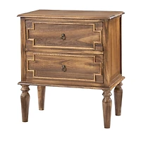 Walnut 2-Drawer Augustus Nightstand