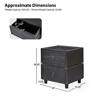 2-Drawer Nicola Nightstand