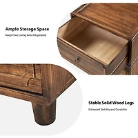 Walnut 2-Drawer Nicola Nightstand