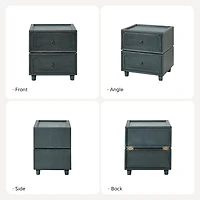 Blue 2-Drawer Nicola Nightstand