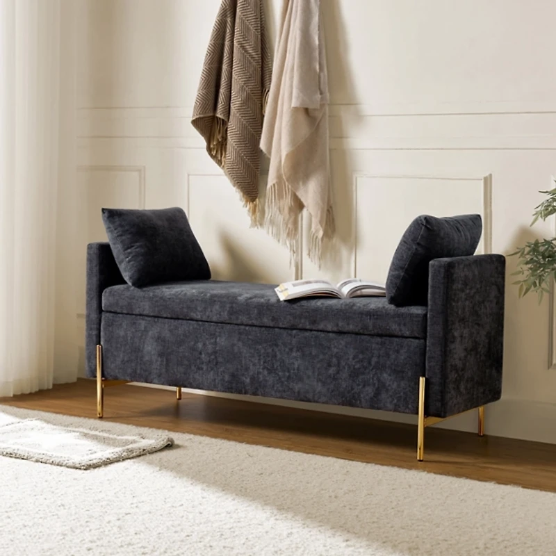 Velvet Arrigo Storage Bench
