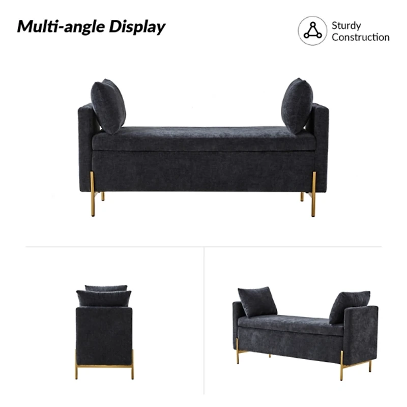 Velvet Arrigo Storage Bench