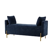 Navy Velvet Arrigo Storage Bench