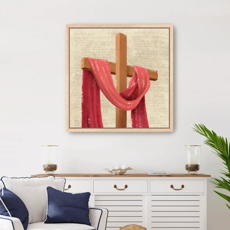 Holy Cross Framed Canvas Art Print, 30x30