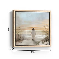He is Risen Coastal Framed Canvas Art Print