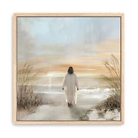 He is Risen Coastal Framed Canvas Art Print