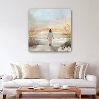 He is Risen Coastal Canvas Art Print