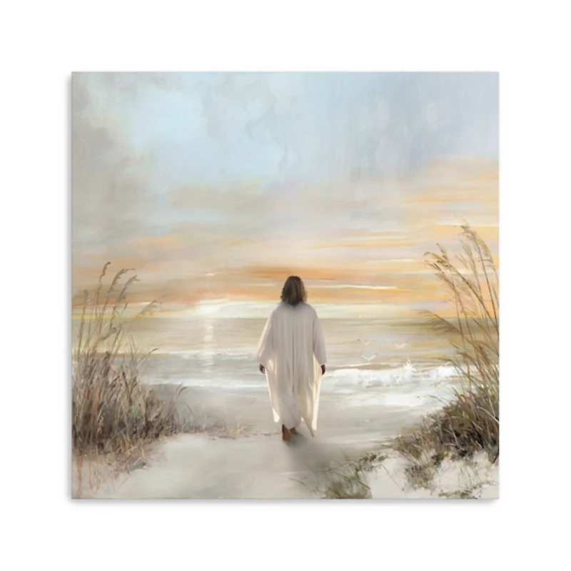 He is Risen Coastal Canvas Art Print