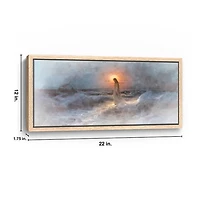 Christ Walking on Water Framed Canvas Print