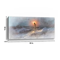 Christ Walking on Water Canvas Art Print, 60x30