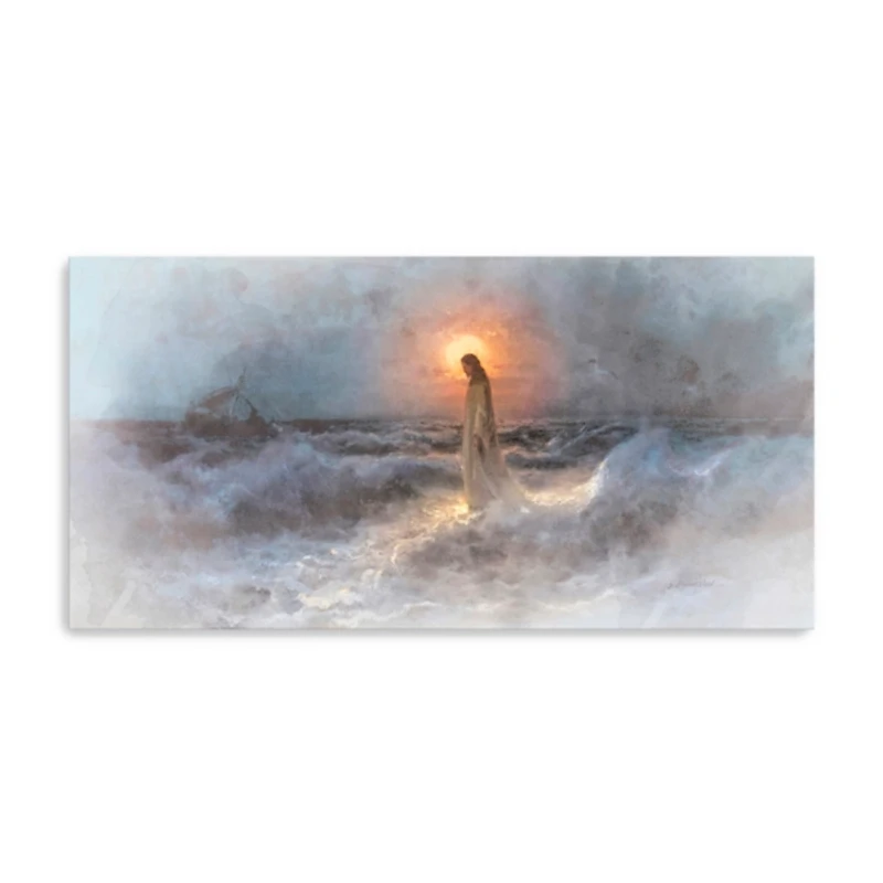 Christ Walking on Water Canvas Art Print, 60x30