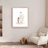 Walk with Jesus Framed Canvas Art Print, 26x32