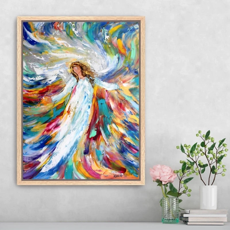 Angel Bright Framed Canvas Art Print