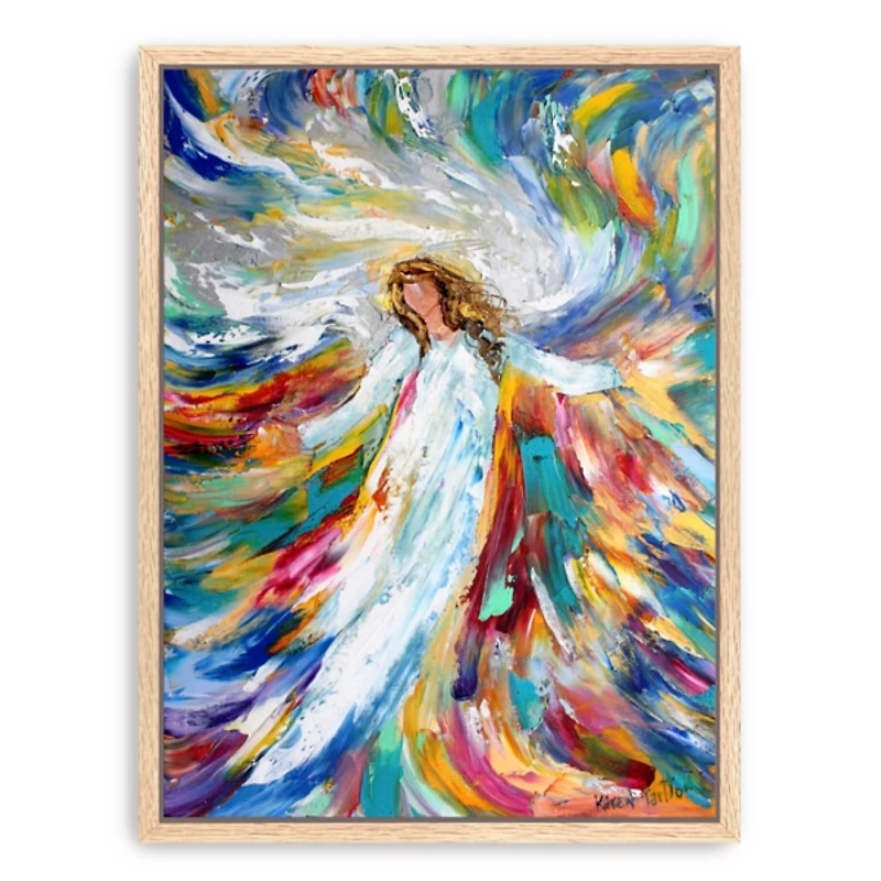 Angel Bright Framed Canvas Art Print