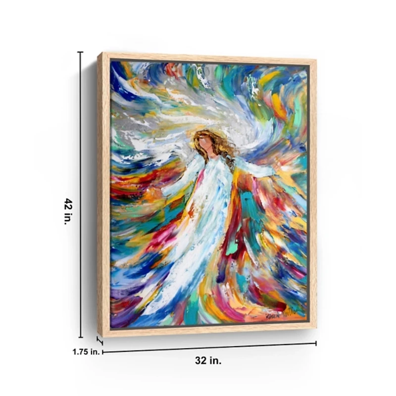 Angel Bright Framed Canvas Art Print, 32x42