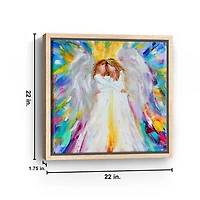 Angel Hugs Framed Canvas Art Print