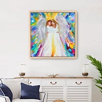 Angel Hugs Framed Canvas Art Print, 30x30