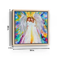 Angel Hugs Framed Canvas Art Print, 30x30