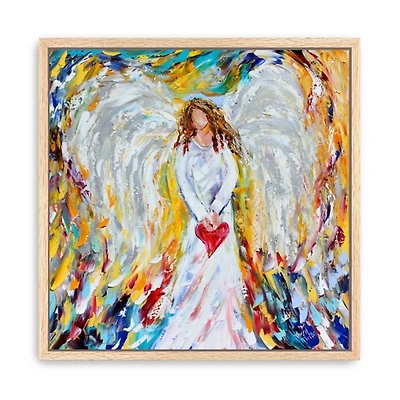 Angel of My Heart Framed Canvas Art Print, 40x40