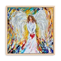 Angel of My Heart Framed Canvas Art Print, 40x40