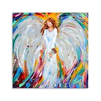 Angel with Roses Canvas Art Print