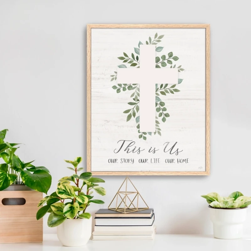 This is Us Cross Canvas Wall Plaque