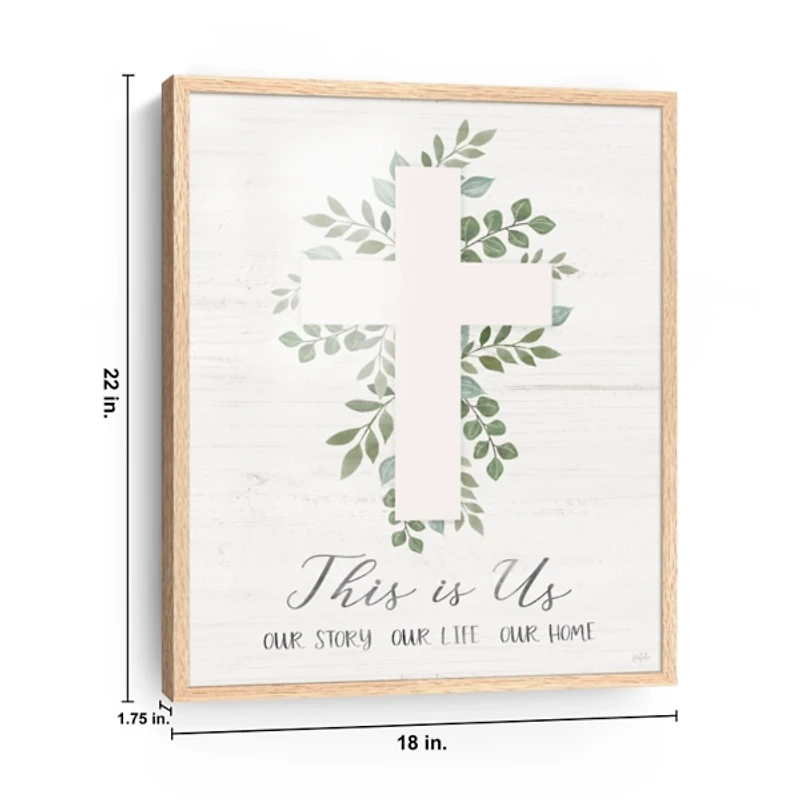 This is Us Cross Canvas Wall Plaque