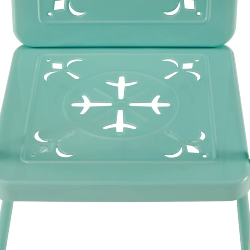 Aqua Retro Azalea Outdoor Chairs, Set of 2