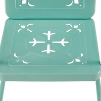 Aqua Retro Azalea Outdoor Chairs, Set of 2