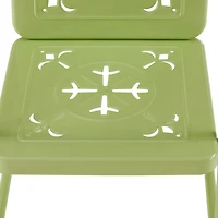 Lime Retro Azalea Outdoor Chairs, Set of 2