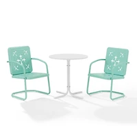 Aqua Retro Azalea 3-pc. Outdoor Bistro Set