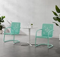 Aqua Retro Azalea 3-pc. Outdoor Bistro Set