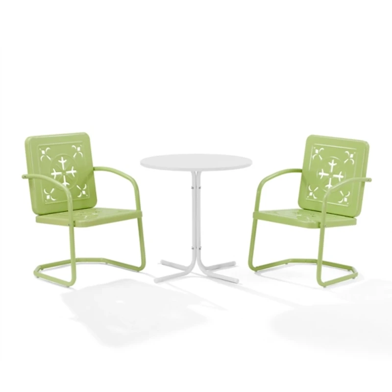 Lime Retro Azalea 3-pc. Outdoor Bistro Set