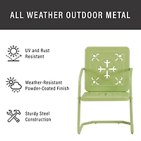Lime Retro Azalea 3-pc. Outdoor Bistro Set
