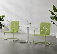 Lime Retro Azalea 3-pc. Outdoor Bistro Set