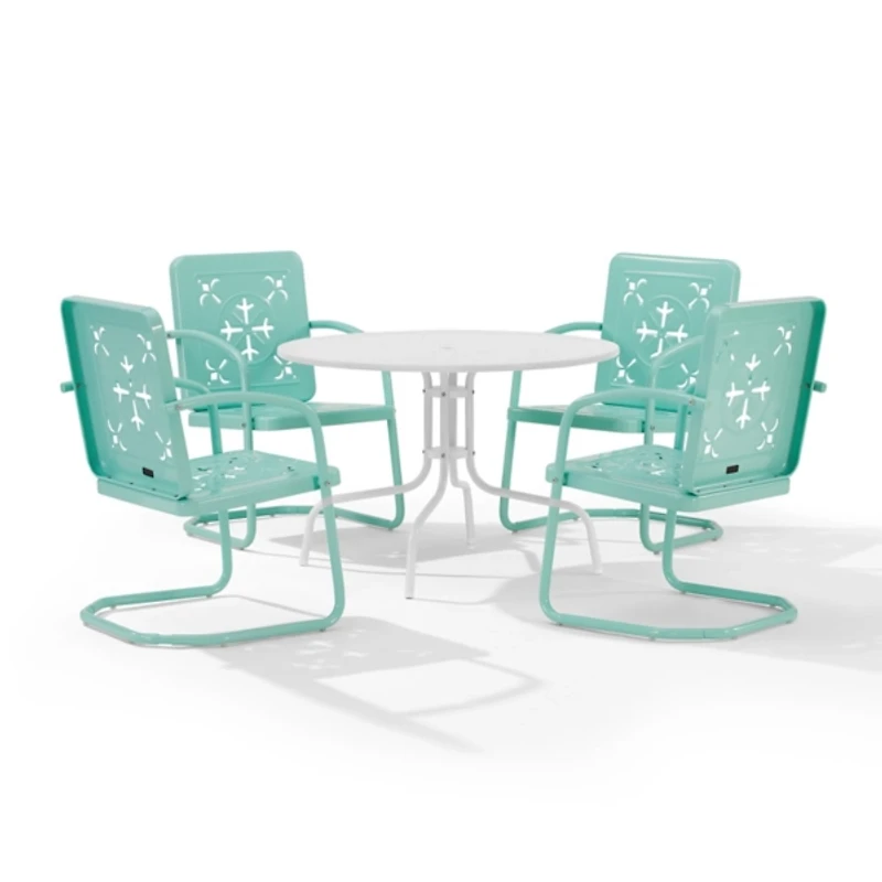 Aqua Retro Azalea 5-pc. Outdoor Dining Set