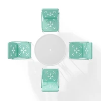 Aqua Retro Azalea 5-pc. Outdoor Dining Set