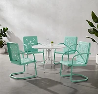 Aqua Retro Azalea 5-pc. Outdoor Dining Set