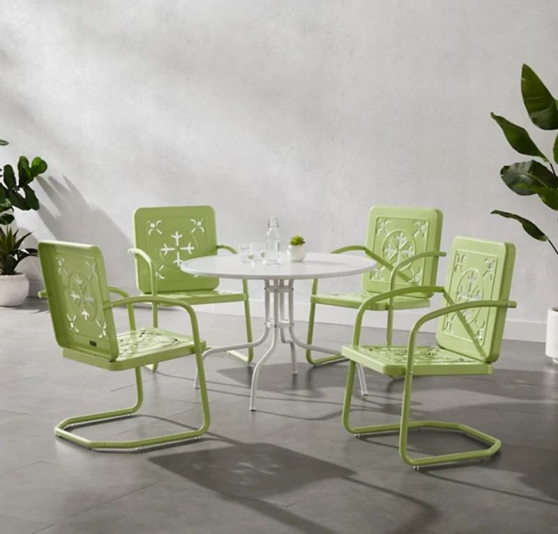 Lime Retro Azalea 5-pc. Outdoor Dining Set