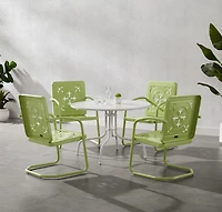 Lime Retro Azalea 5-pc. Outdoor Dining Set