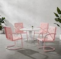Pink Retro Azalea 5-pc. Outdoor Dining Set