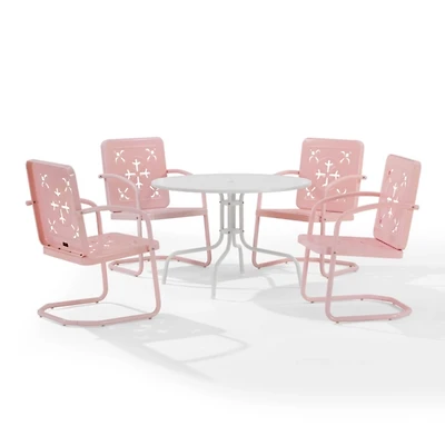 Pink Retro Azalea 5-pc. Outdoor Dining Set