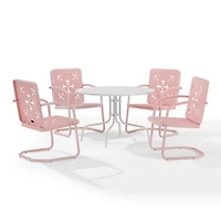 Pink Retro Azalea 5-pc. Outdoor Dining Set